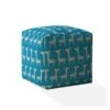 Homezia 17" Blue And White Cotton Animal Print Pouf Ottoman 2 Homezia 17" Blue And White Cotton Animal Print Pouf Ottoman -Olsberg shop 5604866712104c01aac1b2287222ef54