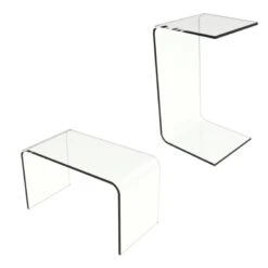 Lavish Home 0.5 In. Acrylic Side Table
