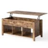 QuikFurn Rustic FarmHouse Tan Wooden Lift Top Coffee Table 2 QuikFurn Rustic FarmHouse Tan Wooden Lift Top Coffee Table -Olsberg shop 5b516ff4632743d19b6ed9dae8aea785