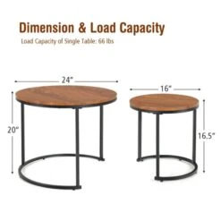Set Of 2 Modern Round Stacking Nesting Coffee Tables For Living Room 11 Set Of 2 Modern Round Stacking Nesting Coffee Tables For Living Room -Olsberg shop 5feeefc7a27848ed82802652ab598ee4