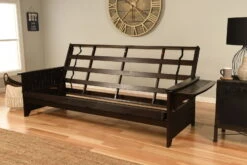 Phoenix Futon In Espresso Finish With Suede Gray Mattress -Olsberg shop 61750bb47335425d9cdf01ed2406e934