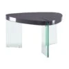 30 Inches Plectrum Top Coffee Table With Glass Legs, Gray-Benzara 1 30 Inches Plectrum Top Coffee Table With Glass Legs, Gray-Benzara -Olsberg shop 67dd9d95f5ce496092ac034d1d6b0f3d