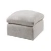 Contemporary Style Fabric Upholstered Modular Ottoman, White-Benzara -Olsberg shop 6c38988211b448a2912755292b40671e