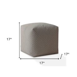 Homezia 17" Grey Cotton Polka Dots Pouf Ottoman 9 Homezia 17" Grey Cotton Polka Dots Pouf Ottoman -Olsberg shop 6cc47169ac5f4854bc8243d9477d6520