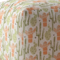 Homezia 17" Pale Orange And Green Cactus Pouf Ottoman 10 Homezia 17" Pale Orange And Green Cactus Pouf Ottoman -Olsberg shop 6d54b005c1a2471fbf706fefd9a45a20