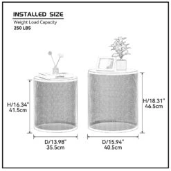 Set Of 2 Nesting Metal Round Coffee Table Side Table MDF Top End Table Nightstand Stylish Design For Indoor Home Living Room 11 Set Of 2 Nesting Metal Round Coffee Table Side Table MDF Top End Table Nightstand Stylish Design For Indoor Home Living Room -Olsberg shop 6e554d839fd94cbab447a6dff81dae06