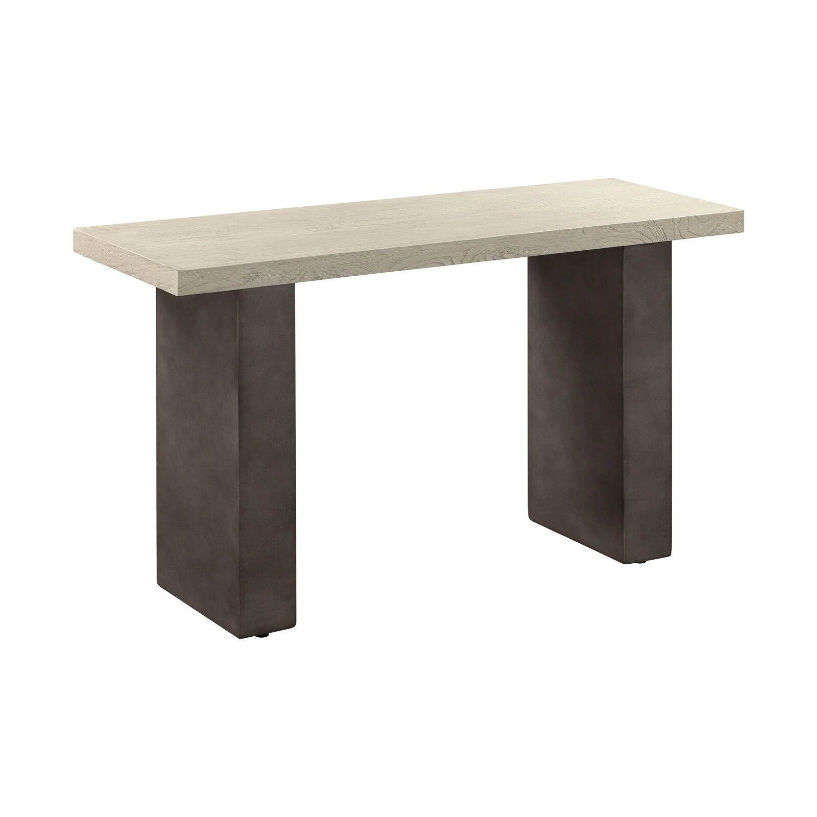 Joni 52 Inch Modern Wood Console Table, Rectangular, Concrete Base, Gray-Benzara 3 Joni 52 Inch Modern Wood Console Table, Rectangular, Concrete Base, Gray-Benzara