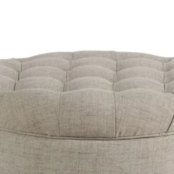 Fabric Upholstered Wooden Ottoman With Tufted Lift Off Lid Storage, Beige-Benzara -Olsberg shop 71496d216d8541b6b9350eda1db03435