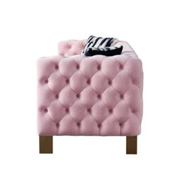 Chesterfield Modern Tufted Velvet Living Room Sofa, 84.25" W Couch, Pink 18 Chesterfield Modern Tufted Velvet Living Room Sofa, 84.25" W Couch, Pink -Olsberg shop 76c5f453f3ac4aceb30a799362c151eb