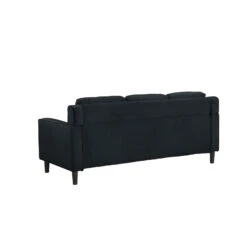 77.16" Sofa Couch For Living Room Black Velvet 17 77.16" Sofa Couch For Living Room Black Velvet -Olsberg shop 76f793f4409943cc8f24f61dfc543706