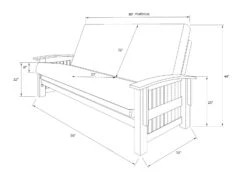 Queen-size Washington Futon With Linen Charcoal Mattress -Olsberg shop 7753f27b745c4b6db237bdc9fe170c14