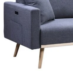 Mico 75 Inch Modern Sofa, USB Charging Ports And Side Pocket, Dark Gray-Benzara 10 Mico 75 Inch Modern Sofa, USB Charging Ports And Side Pocket, Dark Gray-Benzara -Olsberg shop 77b8822ac6e74341ae1349bd0829c278