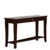 Wooden Console Table With One Drawers Brown-Benzara -Olsberg shop 7a4240f5439046a3b2730f87d6d85434
