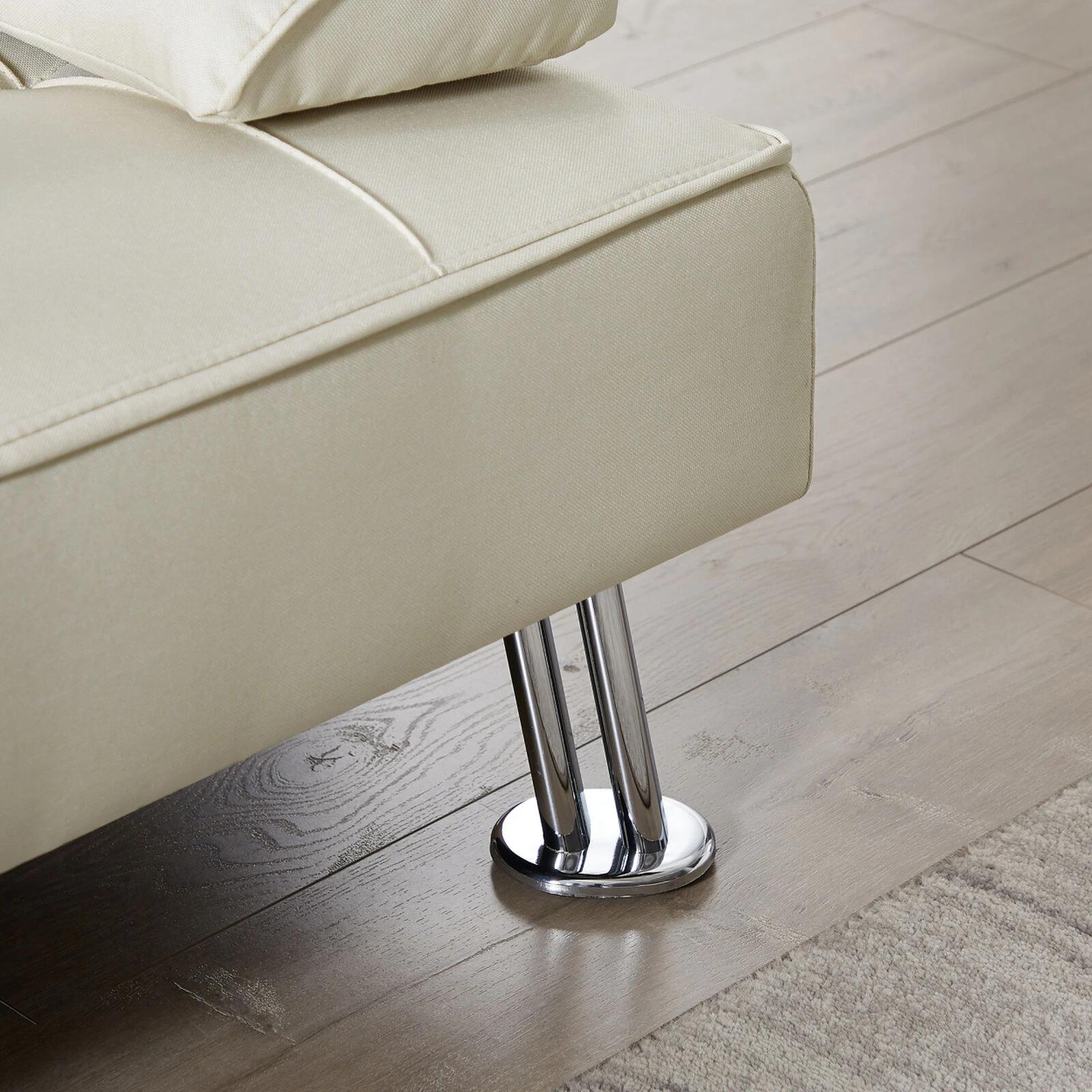 BEIGE LOVESEAT SOFA BED WITH CUP HOLDER 7 BEIGE LOVESEAT SOFA BED WITH CUP HOLDER - Image 5