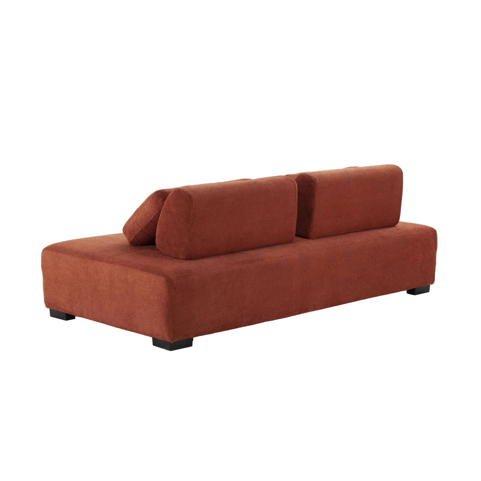 One-Piece Morden Sofa Counch 3-Seater Minimalist Sofa For Living Room Lounge Home Office Orange 6 One-Piece Morden Sofa Counch 3-Seater Minimalist Sofa For Living Room Lounge Home Office Orange - Image 4