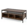 3-Tier Coffee Table With Storage Metal Frame-Coffee -Olsberg shop 7e9f2ad765ef4f73ac6beee728e7e0d5