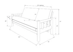 Lodge Futon With Storage Drawers And Cabin Print Mattress -Olsberg shop 81953ae8ca30424c9a32b66816a9c07f