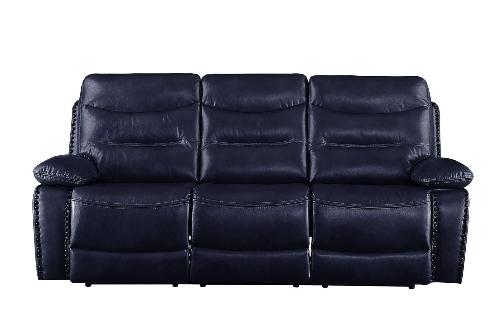 Aashi Sofa (Motion), Navy Leather-Gel Match 3 Aashi Sofa (Motion), Navy Leather-Gel Match
