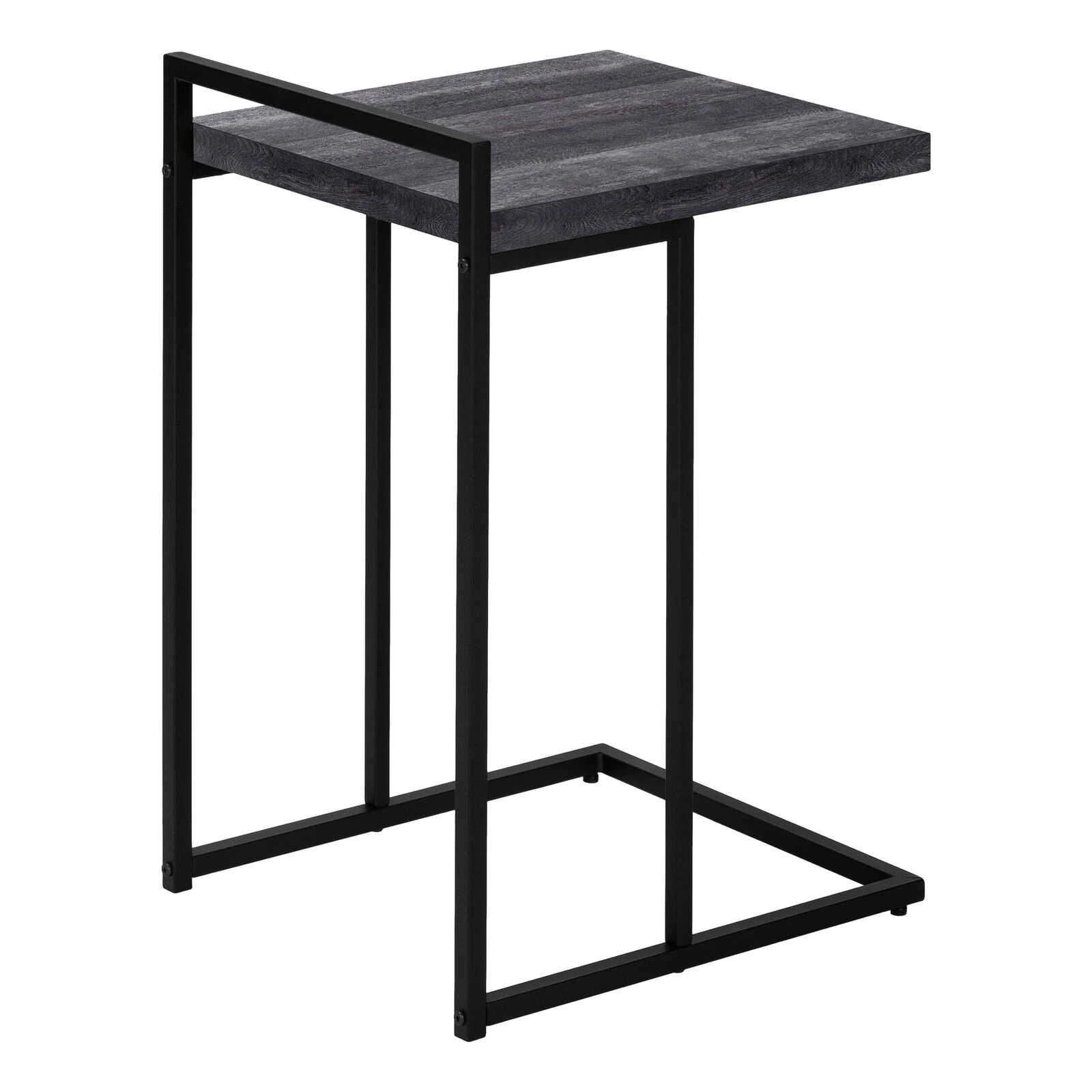 Monarch Specialties I 3633 Accent Table, C-shaped, End, Side, Snack, Living Room, Bedroom, Metal, Laminate, Black, Contemporary, Modern 8 Monarch Specialties I 3633 Accent Table, C-shaped, End, Side, Snack, Living Room, Bedroom, Metal, Laminate, Black, Contemporary, Modern - Image 6