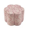 Homezia 25" Paisley Red 100% Linen Specialty Ottoman -Olsberg shop 8387d16f29f94f8aa93a3bfca1f329e3