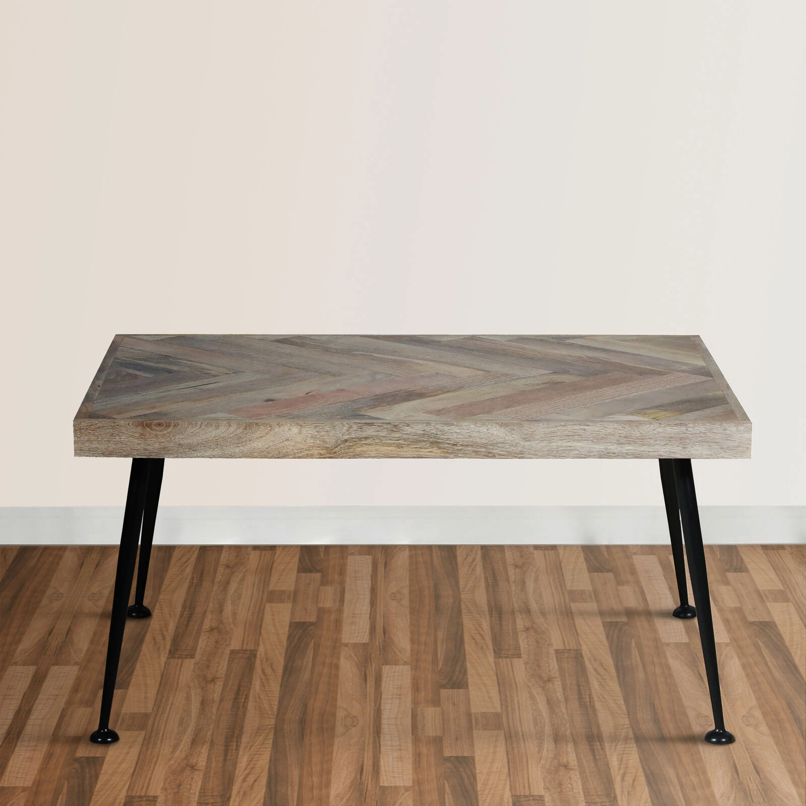 Herringbone Mango Wood Coffee Table 10 Herringbone Mango Wood Coffee Table - Image 8