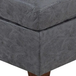 Contemporary Leatherette Rectangular Tufted Ottoman, Gray-Benzara 9 Contemporary Leatherette Rectangular Tufted Ottoman, Gray-Benzara -Olsberg shop 87b446e38e184bad900ee124d75aaa81