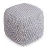 Homezia 18" Light Grey Cotton Blend Cube Pouf Ottoman 2 Homezia 18" Light Grey Cotton Blend Cube Pouf Ottoman -Olsberg shop 87d98b27bfb143c0812288dcf2b9ed69