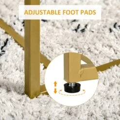 Gold Side Table Small Coffee Table Glass Coffee Table With Double Tabletops, Tempered Glass And Metal Framework For Living Room, Gold/Clear 13 Gold Side Table Small Coffee Table Glass Coffee Table With Double Tabletops, Tempered Glass And Metal Framework For Living Room, Gold/Clear -Olsberg shop 8a9fc9a0a5ed4b63837ed2ed841549c0