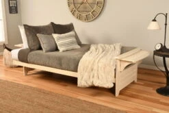 Phoenix Futon In Antique White With Marmont Thunder Mattress -Olsberg shop 8ba2dfa80dbf417abf5aae0622cd1cd7