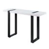 Two Tone Modern Sofa Table With Metal Legs, White And Black-Benzara -Olsberg shop 8c646ede4fa4478daaab30a65b2f0297