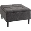 30" Storage Ottoman, Tufted Fabric Upholstered Square Coffee Table With Lift Top, Accent Footrest Footstool For Living Room, Dark Grey 2 30" Storage Ottoman, Tufted Fabric Upholstered Square Coffee Table With Lift Top, Accent Footrest Footstool For Living Room, Dark Grey -Olsberg shop 8d03cddb04d942bda01e682f73dc52ed