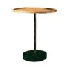 26 Inch Modern Accent Table, Round Tray Top, Dark Green Marble Base, Brown-Benzara 2 26 Inch Modern Accent Table, Round Tray Top, Dark Green Marble Base, Brown-Benzara -Olsberg shop 8f9901fae8a3430186f4f53f3d60ad91