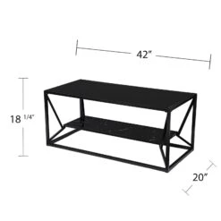 Homezia 42" Glass And Metal Rectangular Coffee Table 14 Homezia 42" Glass And Metal Rectangular Coffee Table -Olsberg shop 9074ea68aa3545268788bd1e003172f8
