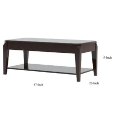 Innovative Coffee Table With Lift Top, Walnut Brown-Benzara 9 Innovative Coffee Table With Lift Top, Walnut Brown-Benzara -Olsberg shop 90d06ae498084a6ca6675058d1c71db3
