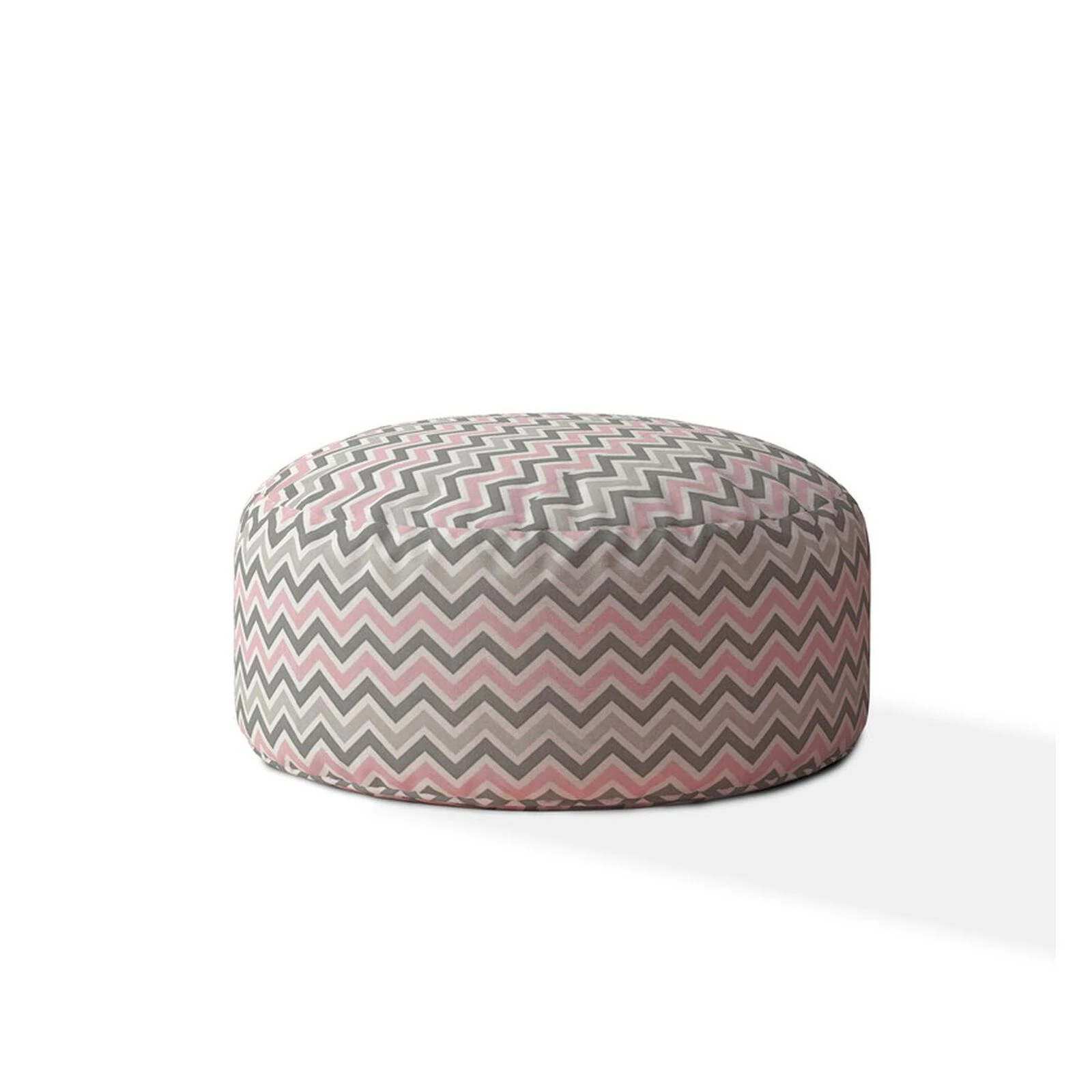 Homezia 24" Twill Round Chevron Pouf Ottoman 3 Homezia 24" Twill Round Chevron Pouf Ottoman
