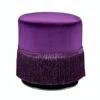 Fabric Upholstered Round Ottoman With Fringes And Metal Base, Purple- Benzara 2 Fabric Upholstered Round Ottoman With Fringes And Metal Base, Purple- Benzara -Olsberg shop 92c9a148de23463b8a1668ea81f126d7