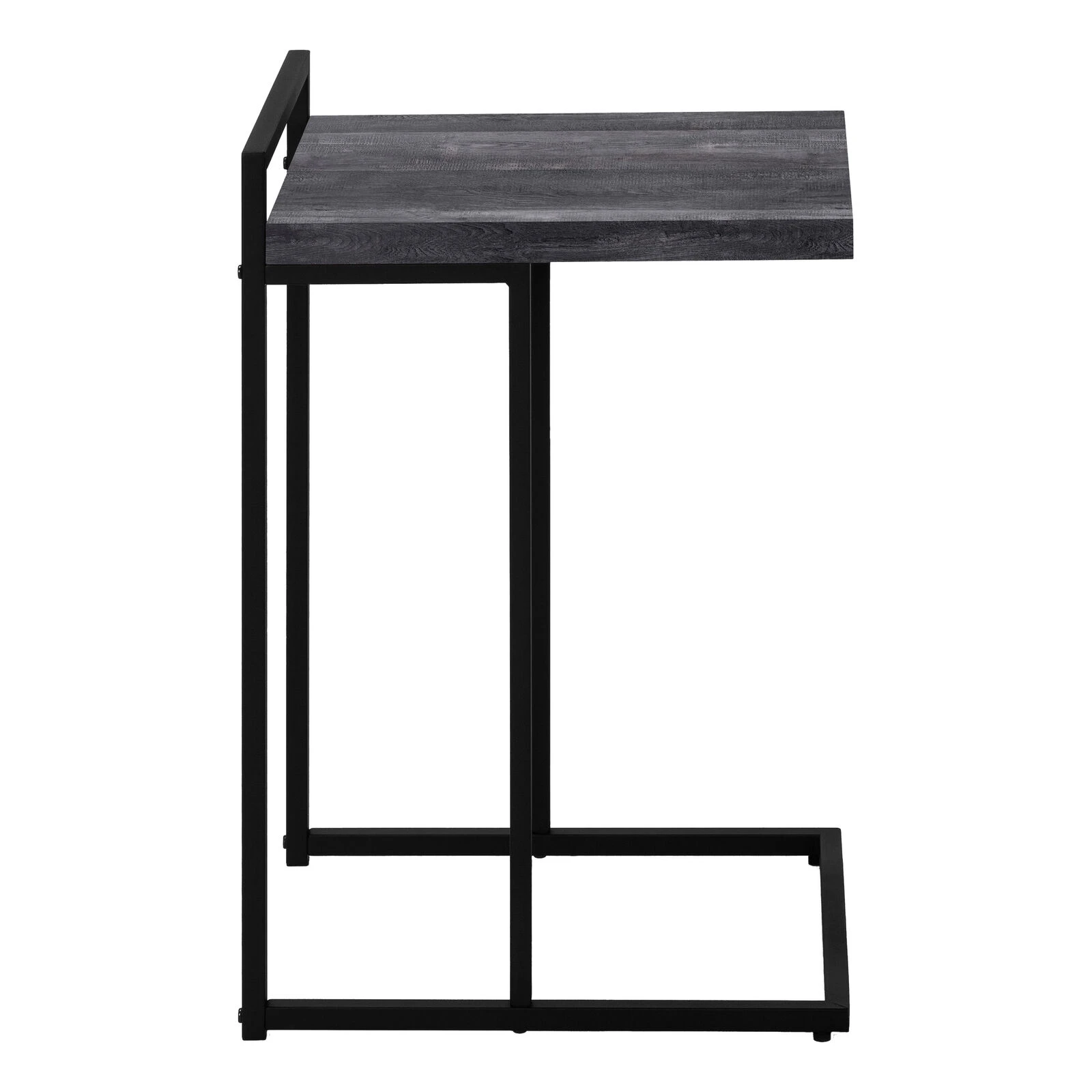 Monarch Specialties I 3633 Accent Table, C-shaped, End, Side, Snack, Living Room, Bedroom, Metal, Laminate, Black, Contemporary, Modern 6 Monarch Specialties I 3633 Accent Table, C-shaped, End, Side, Snack, Living Room, Bedroom, Metal, Laminate, Black, Contemporary, Modern - Image 4