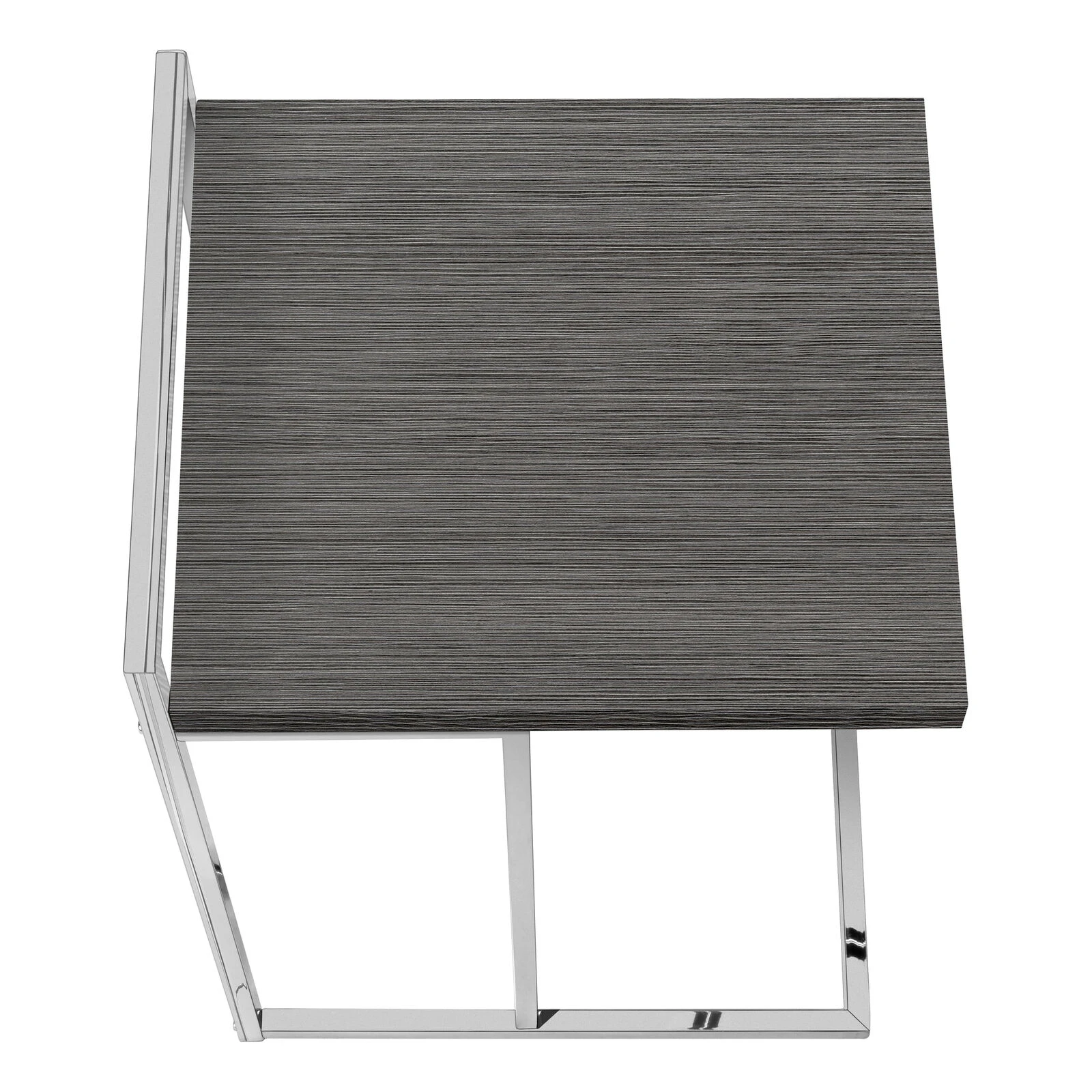 Monarch Specialties I 3637 Accent Table, C-shaped, End, Side, Snack, Living Room, Bedroom, Metal, Laminate, Grey, Chrome, Contemporary, Modern 9 Monarch Specialties I 3637 Accent Table, C-shaped, End, Side, Snack, Living Room, Bedroom, Metal, Laminate, Grey, Chrome, Contemporary, Modern - Image 7