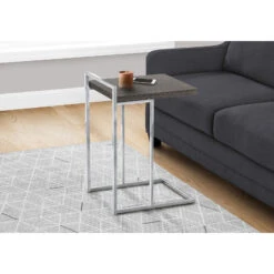 Monarch Specialties I 3637 Accent Table, C-shaped, End, Side, Snack, Living Room, Bedroom, Metal, Laminate, Grey, Chrome, Contemporary, Modern 11 Monarch Specialties I 3637 Accent Table, C-shaped, End, Side, Snack, Living Room, Bedroom, Metal, Laminate, Grey, Chrome, Contemporary, Modern -Olsberg shop 9994559771ea49f5aa7f35d61c55df76