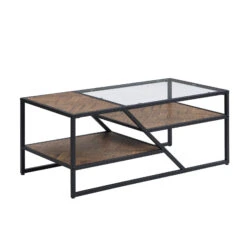 Black Coffee Table With Storage Shelf, Tempered Glass Coffee Table With Metal Frame 13 Black Coffee Table With Storage Shelf, Tempered Glass Coffee Table With Metal Frame -Olsberg shop 9e367b2d7ee5487592c6e01144786cb5