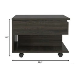 Homezia 22" Carbon Espresso Manufactured Wood Rectangular Coffee Table With Drawer 10 Homezia 22" Carbon Espresso Manufactured Wood Rectangular Coffee Table With Drawer -Olsberg shop 9e55ceb609014d5680b8dd5c34230b82