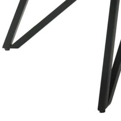 Dexi 36 Inch Coffee Table, Round Top, Geometric Metal Base, Cement Gray-Benzara 9 Dexi 36 Inch Coffee Table, Round Top, Geometric Metal Base, Cement Gray-Benzara -Olsberg shop 9ecd4e39b79c47bd82f5b304a11d547f