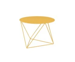 ACME Epidia Accent Table, Yellow Finish