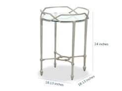 Delaine Side Table -Olsberg shop BHT 433 123 123G dim
