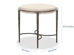 Barclay Round Chairside Table -Olsberg shop BHT 512 122 dim