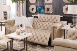 Savion Taupe Leather Power Sofa 12 Savion Taupe Leather Power Sofa -Olsberg shop HOOK SS434 SOFA 082 03