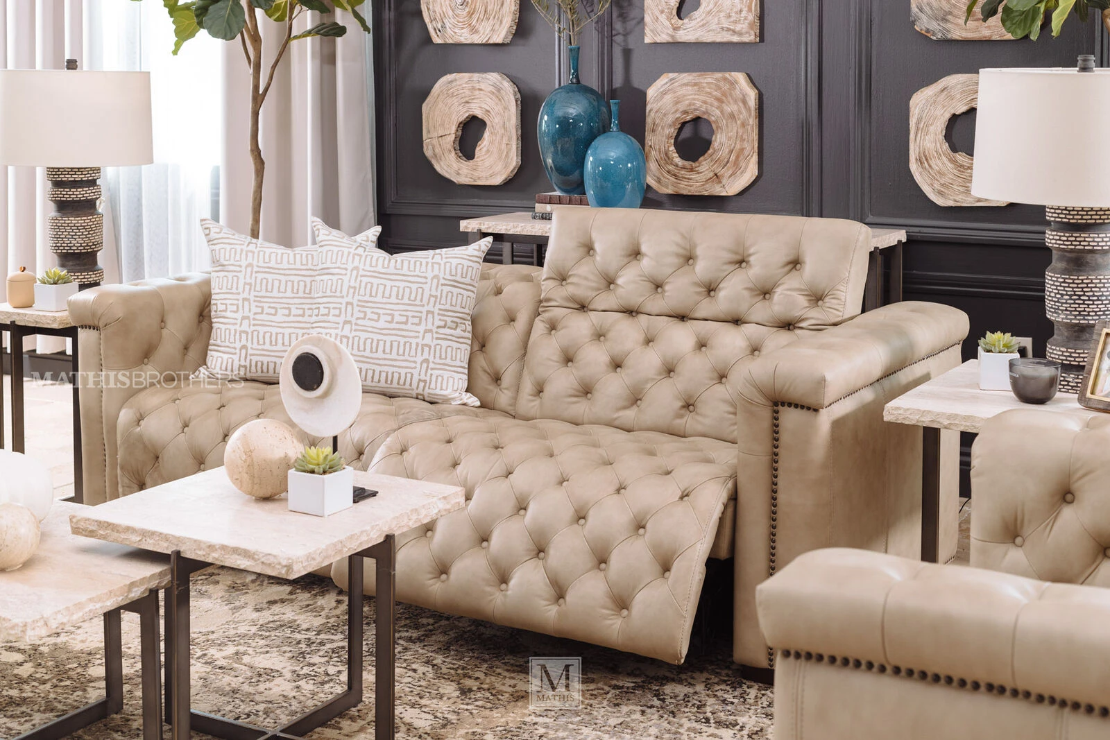 Savion Taupe Leather Power Sofa 6 Savion Taupe Leather Power Sofa - Image 4