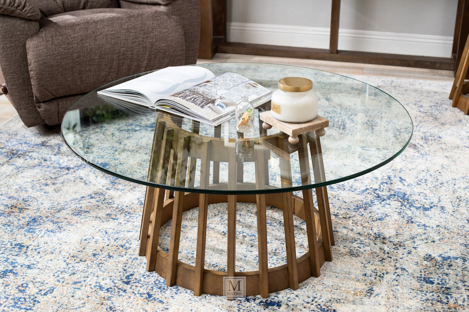 Drew & Jonathan Home Catalina Glass-Top Cocktail Table 4 Drew & Jonathan Home Catalina Glass-Top Cocktail Table - Image 2