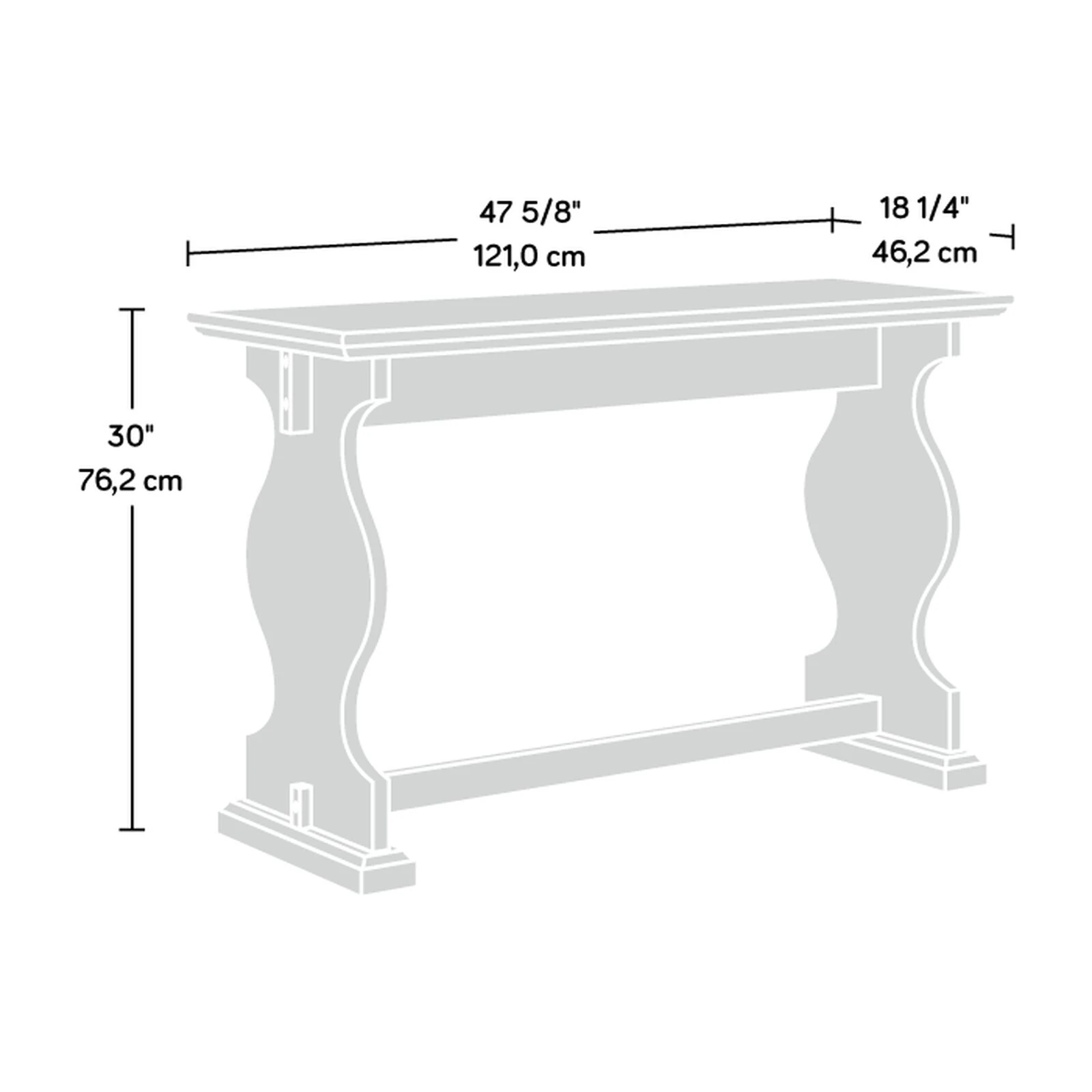 Adaline Cafe Sofa Table 4 Adaline Cafe Sofa Table - Image 2