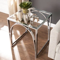 Stevenly Square Glass-Top End Table 9 Stevenly Square Glass-Top End Table -Olsberg shop SEIFL CK1005302 04